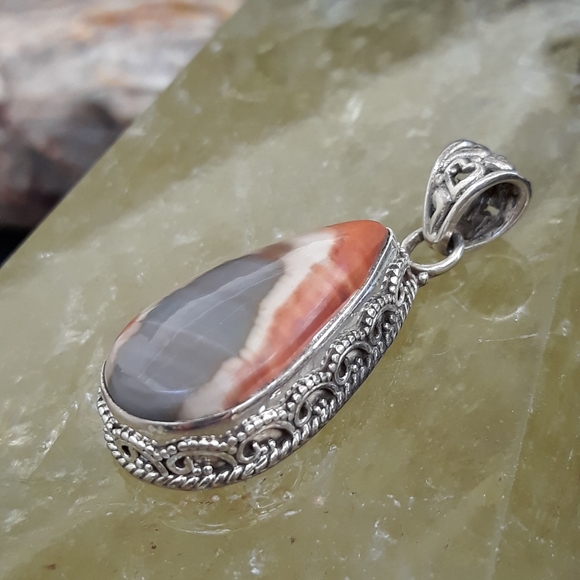Imperial Jasper Sterling silver Pendant - Picture 3 of 8
